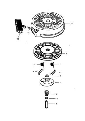 Starter 590732 Diagram and Parts List for 143993501  Craftsman Engine