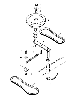 5609-00 Speed Reduction Kit Diagram and Parts List for 53696360  Craftsman Lawn Mower