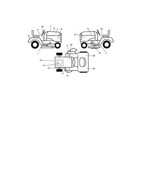 Decals Diagram and Parts List for 917276071  Craftsman Lawn Tractor
