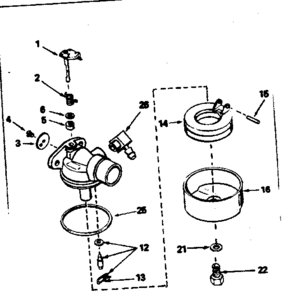Carburetor No. 632086 Diagram and Parts List for 143344252  Craftsman Engine