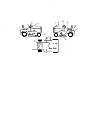 Decals Diagram and Parts List for 917271053  Craftsman Lawn Tractor