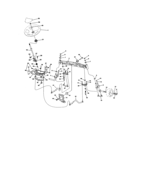 Steering Assembly Diagram and Parts List for 917203831  Craftsman Lawn Tractor