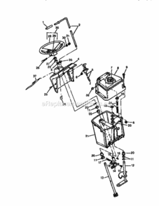 Page C Diagram and Parts List for 750256050  Craftsman Lawn Tractor