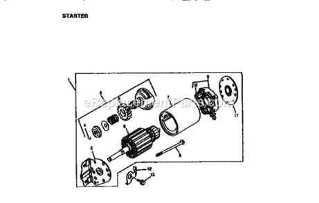 Part Location Diagram of 795121 MTD STARTER ASM