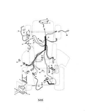 Electrical Diagram and Parts List for 917274640  Craftsman Lawn Tractor