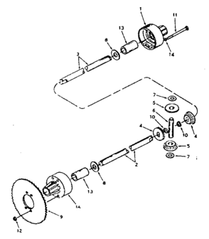 Differential Num Ber 794198 Diagram and Parts List for 143170A  Craftsman Lawn Tractor