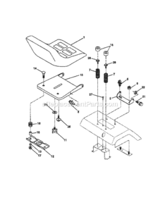Page H Diagram and Parts List for 756-052  Craftsman Lawn Tractor