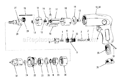 Unit Parts Diagram and Parts List for 75618896  Craftsman Drill