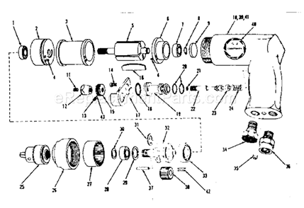 Unit Parts Diagram and Parts List for 75618925  Craftsman Drill