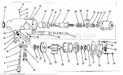 Unit Parts Diagram and Parts List for 75618959  Craftsman Wrench