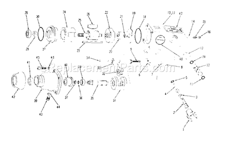 Unit Parts Diagram and Parts List for 75618961  Craftsman Wrench