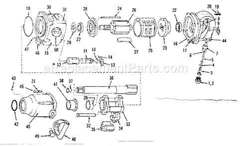 Unit Parts Diagram and Parts List for 75618964-1  Craftsman Wrench