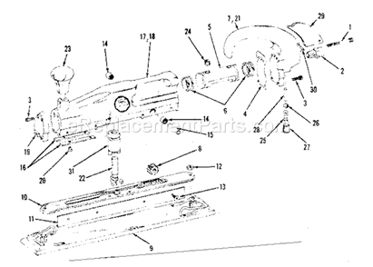 Unit Parts Diagram and Parts List for 75618967  Craftsman Sander Polisher