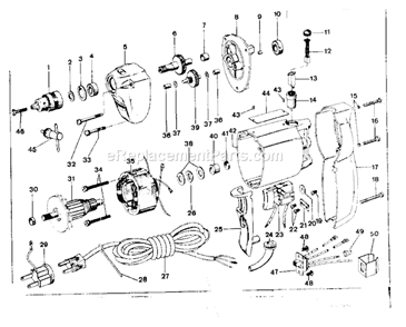Page A Diagram and Parts List for 75811251  Craftsman Electric Drill