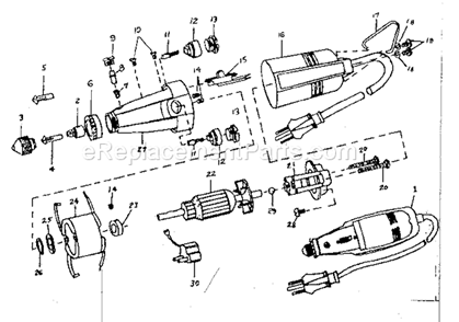 Unit Parts Diagram and Parts List for 75825151  Craftsman Multi-Tool