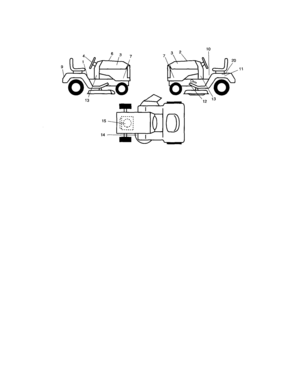 Decals Diagram and Parts List for 917276824  Craftsman Lawn Tractor