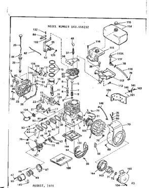 Part Location Diagram of 34122A Tecumseh Dipstick, Oil