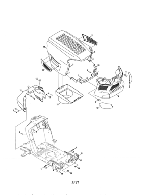 Hood Bumper Diagram and Parts List for 247273730  Craftsman Lawn Tractor