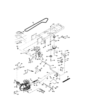 Ground Drive Diagram and Parts List for 917273661  Craftsman Lawn Tractor