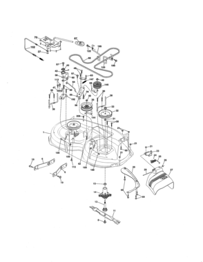 Part Location Diagram of 199911 Craftsman Lawn tractor mower deck housing