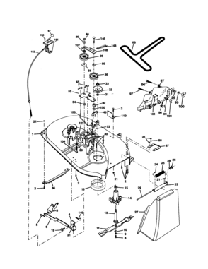 Mower Diagram and Parts List for 917277320  Craftsman Lawn Tractor