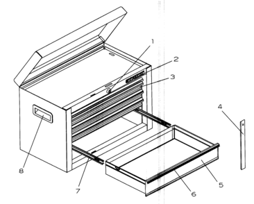 Tool Chest Diagram and Parts List for 706595561  Craftsman Tool Stand & Cart