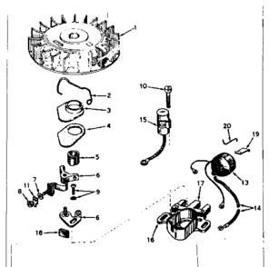 Magneto No. 610693a Diagram and Parts List for 200193152  Craftsman Engine