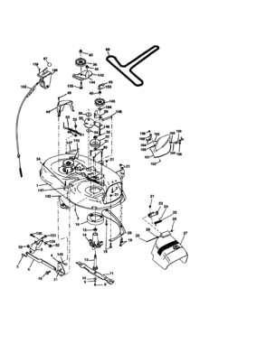 Mower Deck Diagram and Parts List for 917273380  Craftsman Lawn Tractor