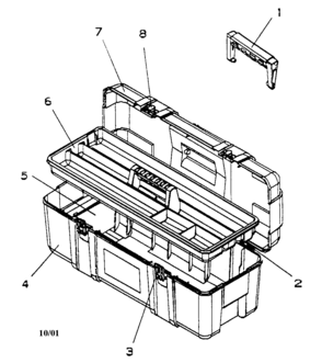Hand Box Diagram and Parts List for 706342000  Craftsman Tool Stand & Cart