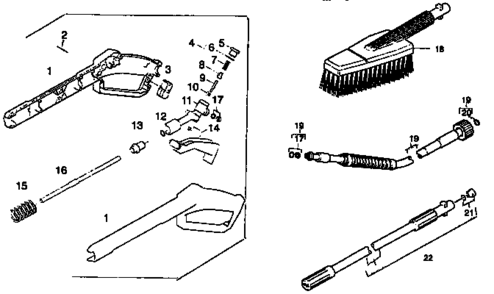 Part Location Diagram of 4.775-186 Craftsman Pressure washer gun and hose