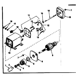 Starter Motor Diagram and Parts List for 143386162  Craftsman Engine