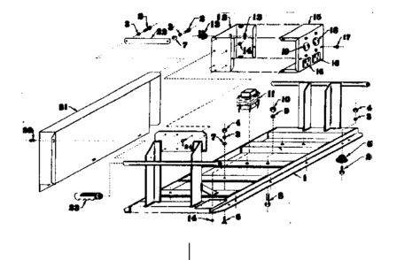 Mounting Base Diagram and Parts List for 5803125-7  Craftsman Engine