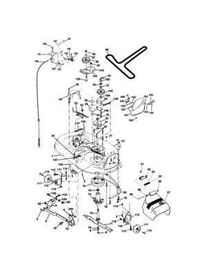 Mower Deck Diagram and Parts List for 917272761  Craftsman Lawn Tractor