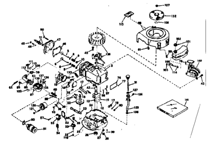 Part Location Diagram of 33160A Craftsman Intake pipe