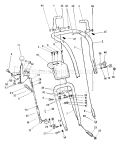 Handle Assembly Diagram and Parts List for 768884800  Craftsman Snow Blower