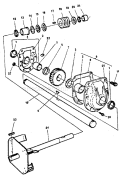Gear Box Diagram and Parts List for 768884900  Craftsman Snow Blower