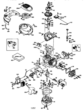 Replacement Parts Diagram and Parts List for 143986700  Craftsman Engine
