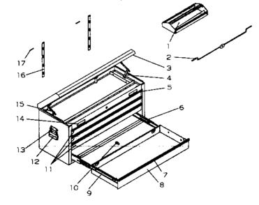 Tool Chest Diagram and Parts List for 706956760  Craftsman Tool Stand & Cart