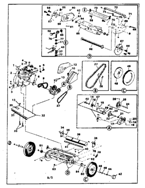 Reel Assembly Diagram and Parts List for 536816702  Craftsman Lawn Mower