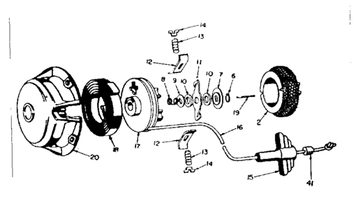 Rewind Starter #590292 Diagram and Parts List for 91760010  Craftsman Chainsaw