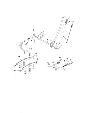 Lift Assembly Diagram and Parts List for 917275350  Craftsman Lawn Tractor