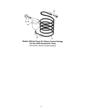 Volume Control Package Diagram and Parts List for 3902505  Craftsman Water Pump
