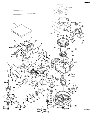 Basic Engine Diagram and Parts List for 143122291  Craftsman Engine
