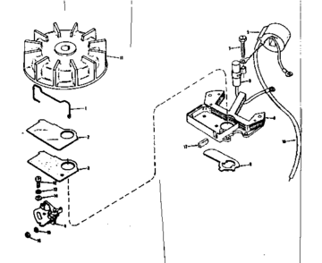 Magneto No. 610654 Diagram and Parts List for 91762802  Craftsman Chainsaw