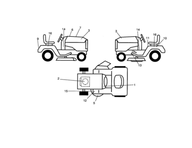 Decals Diagram and Parts List for 917270535  Craftsman Lawn Tractor