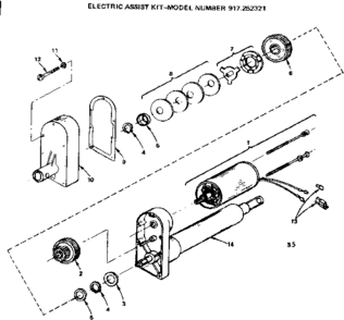 Motor Diagram and Parts List for 917252321  Craftsman Lawn Mower