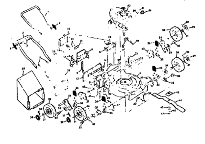 Mower Deck Diagram and Parts List for 131973955  Craftsman Lawn Mower
