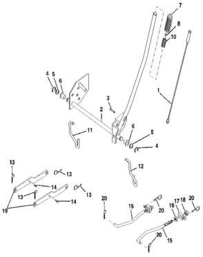 Lift Diagram and Parts List for 917255470  Craftsman Lawn Tractor