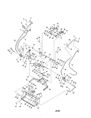 Front Scoop/handles Diagram and Parts List for 486248476  Craftsman Lawn Tractor