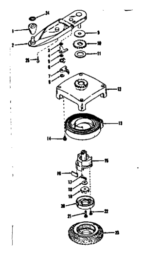 Self Starter No. 29362 Diagram and Parts List for 14314351V  Craftsman Engine